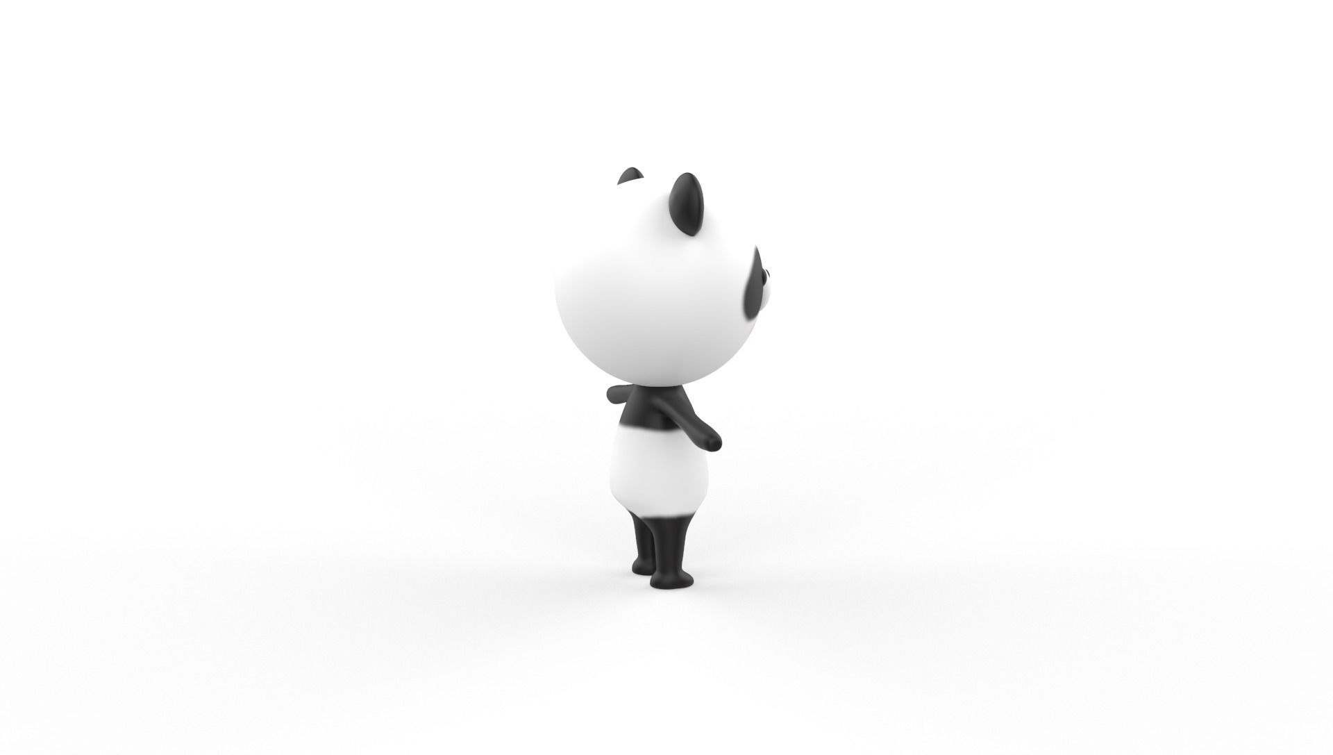 Stylized Panda Animated v001 Low-poly 3D model_21