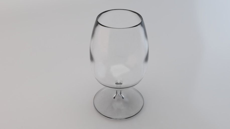 Glass 016 Low-poly 3D model_1