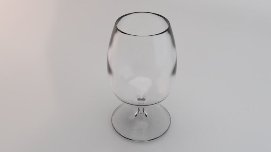 Glass 016 Low-poly 3D model_2