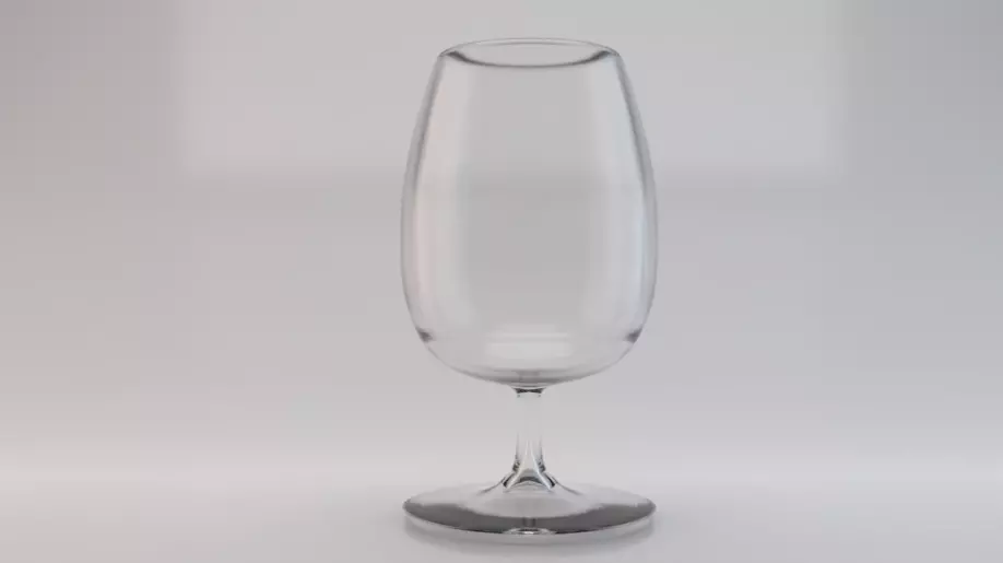 Glass 016 Low-poly 3D model_0