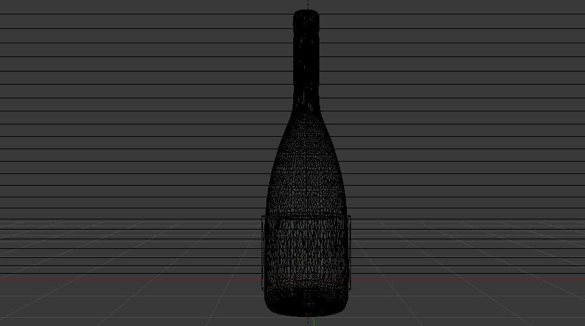 Bottle of Wine 01 Low-poly 3D model_15