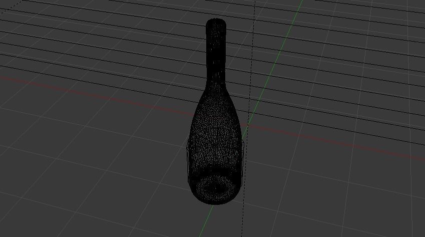 Bottle of Wine 01 Low-poly 3D model_17