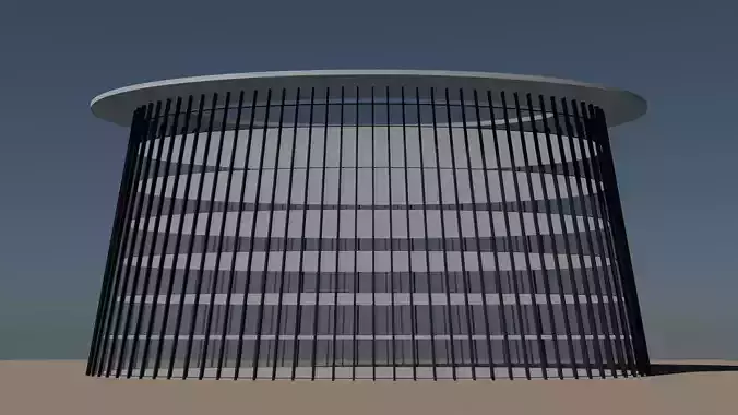 Building facade in concept 2402 3D model