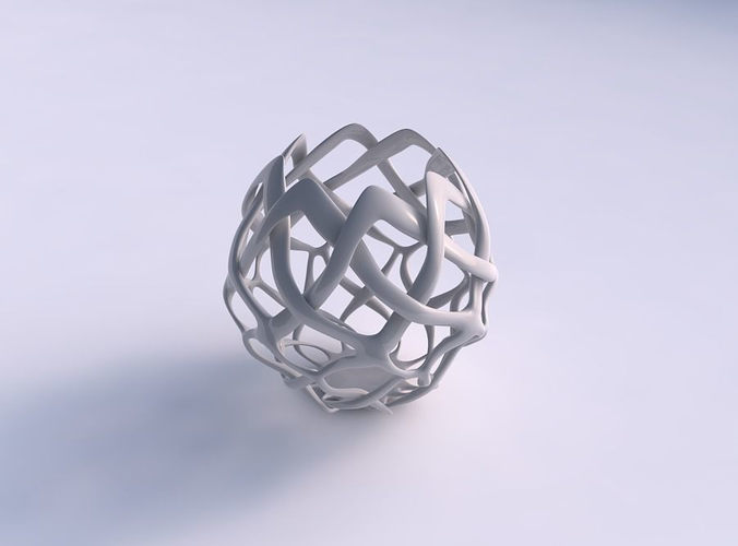 Bowl widening with interlacing lattice long neck 3D print model