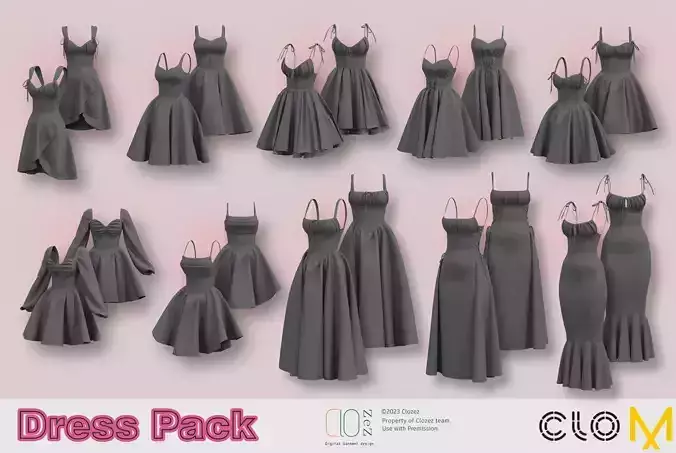Dress Package Low-poly 3D model
