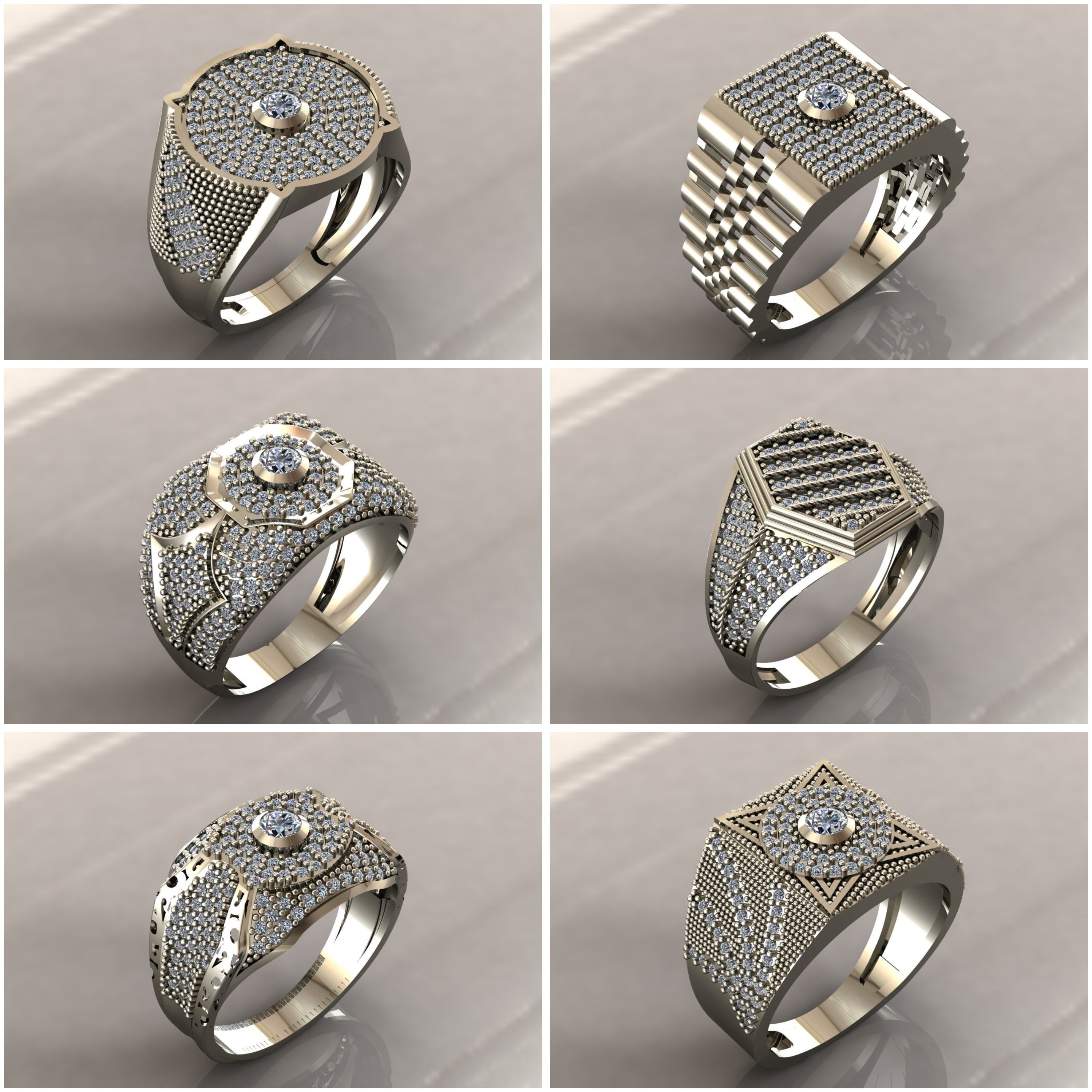 35 Files - STL 3DM Model Gent Ring Gents Ring 3D print model 3D 3D Model Collection_3