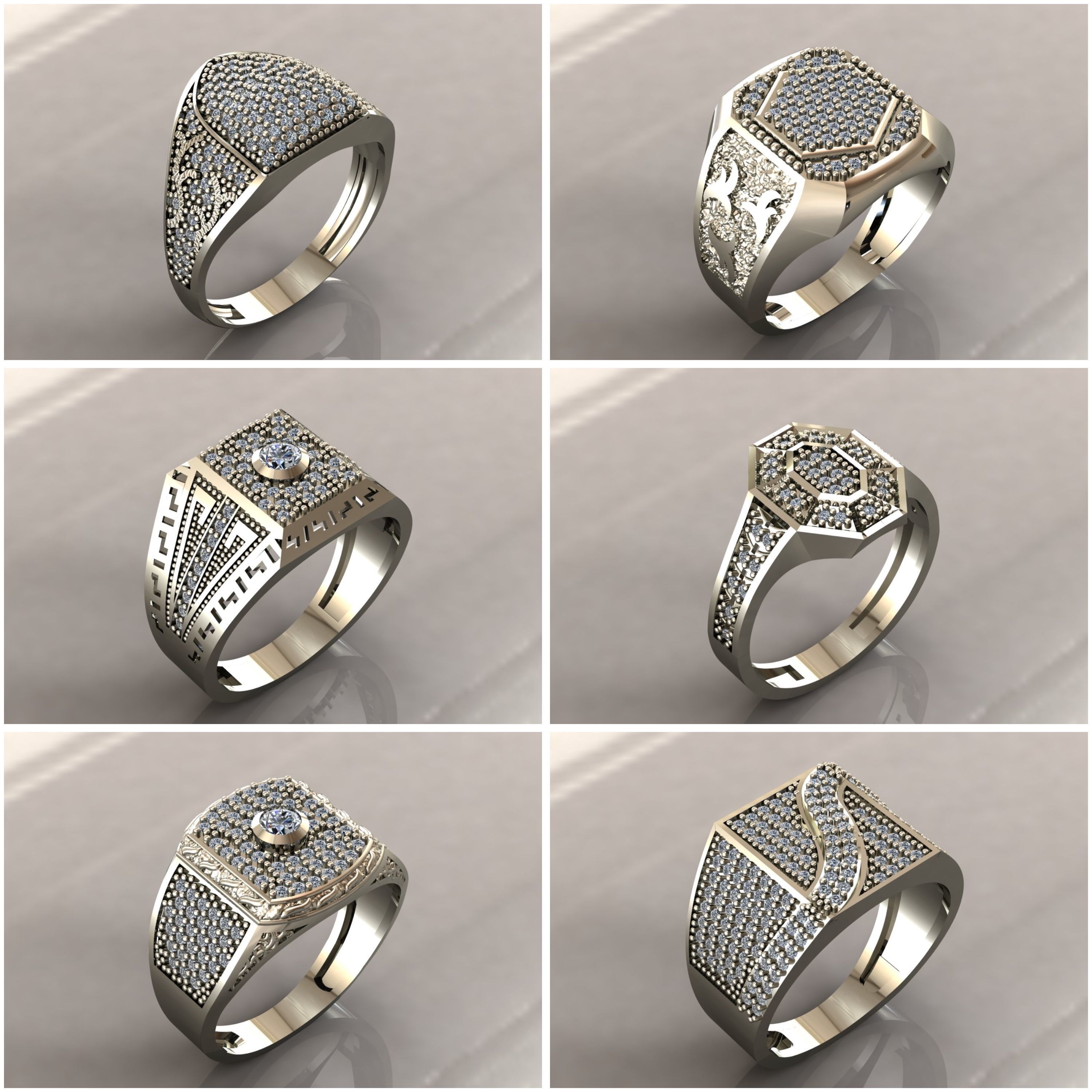 35 Files - STL 3DM Model Gent Ring Gents Ring 3D print model 3D 3D Model Collection_4