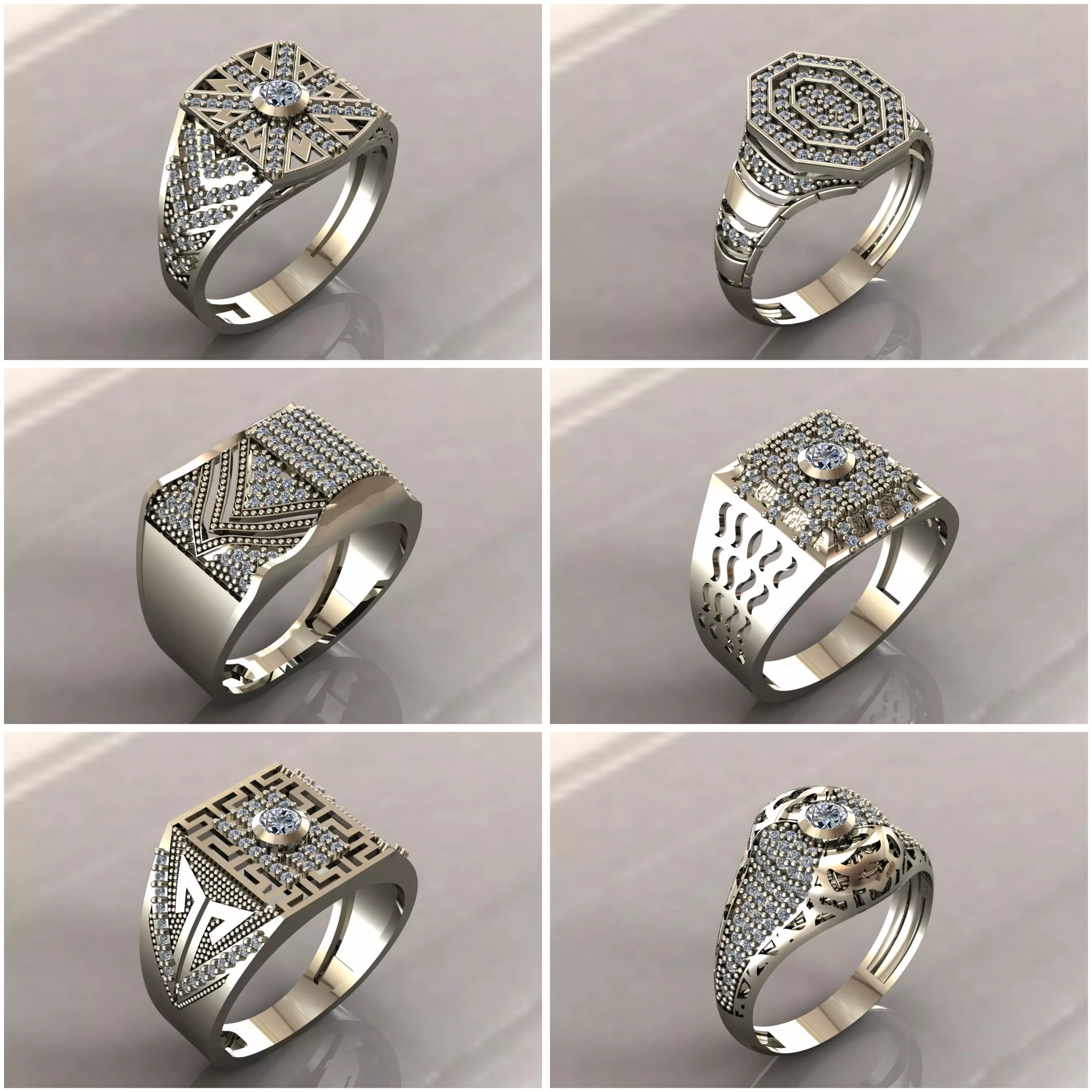 35 Files - STL 3DM Model Gent Ring Gents Ring 3D print model 3D 3D Model Collection_0