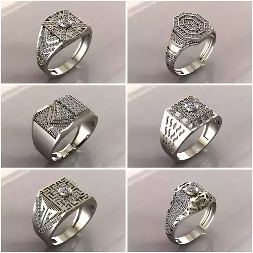 35 Files - STL 3DM Model Gent Ring Gents Ring 3D print model 3D 3D Model Collection