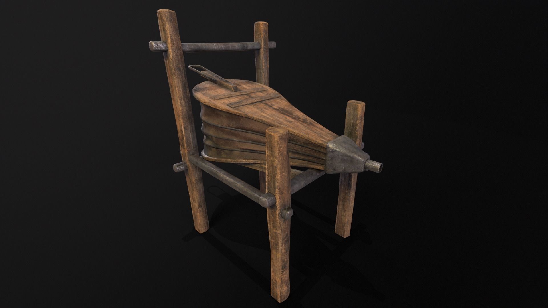 Medieval Bellow Low-poly 3D model_2