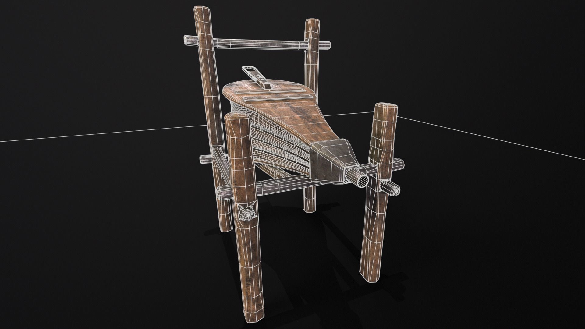 Medieval Bellow Low-poly 3D model_5