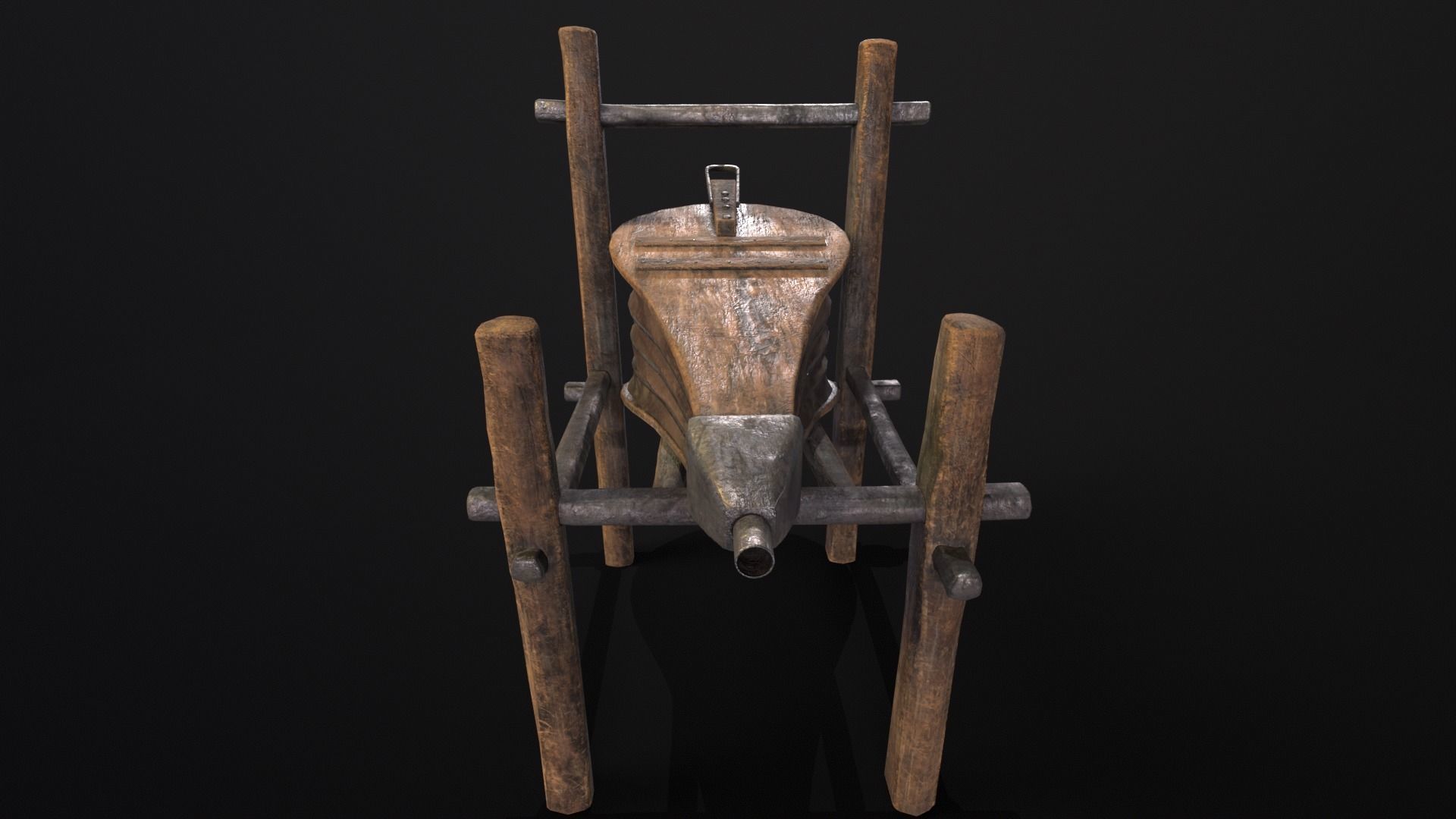 Medieval Bellow Low-poly 3D model_6