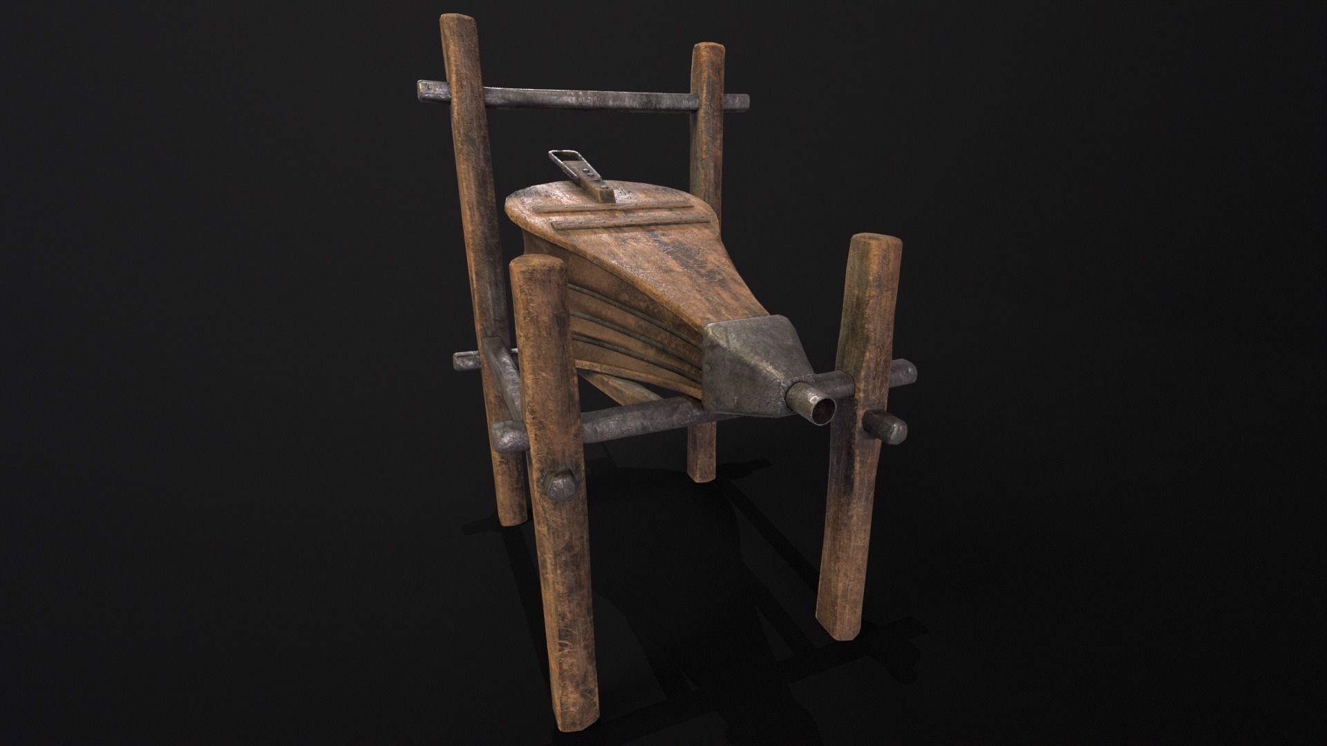 Medieval Bellow Low-poly 3D model_4