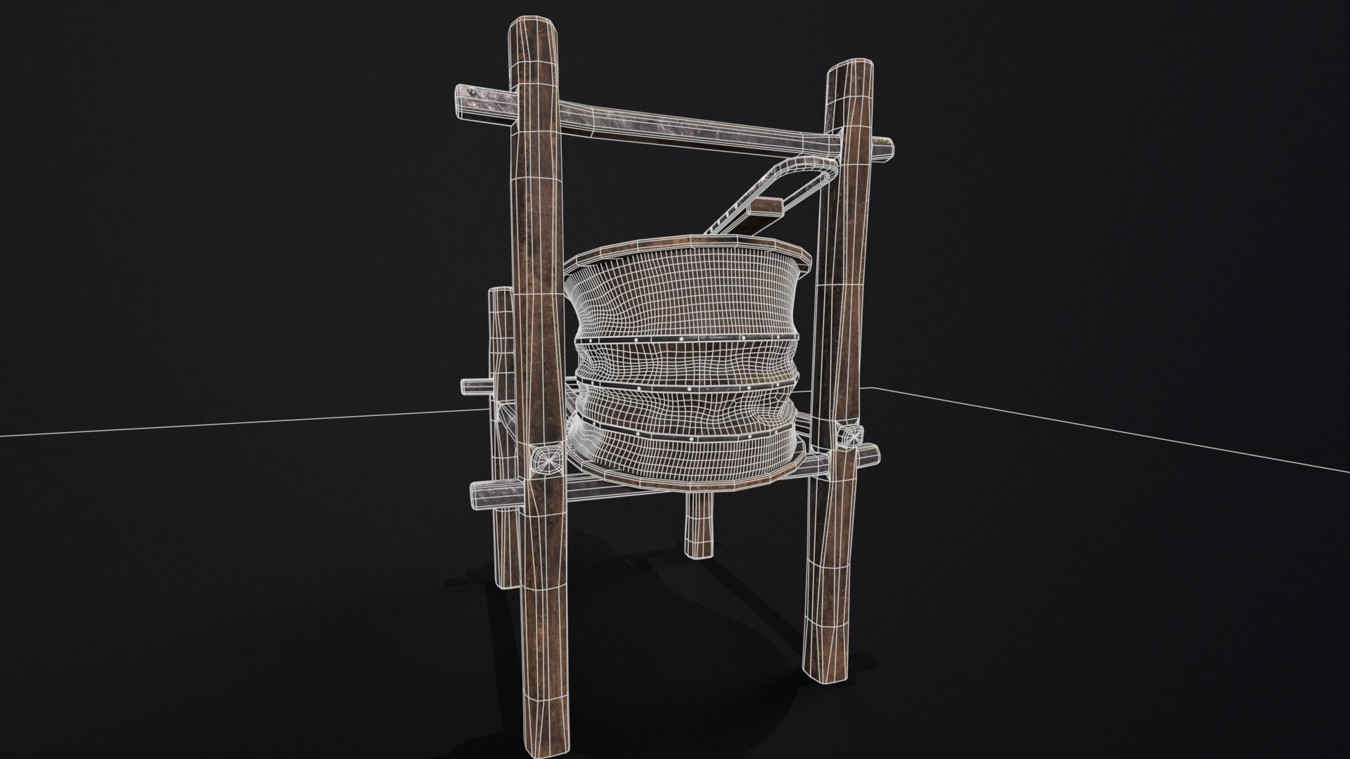 Medieval Bellow Low-poly 3D model_19