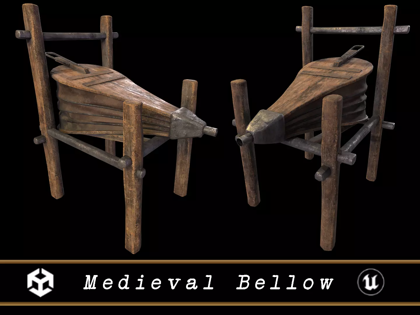Medieval Bellow Low-poly 3D model_0