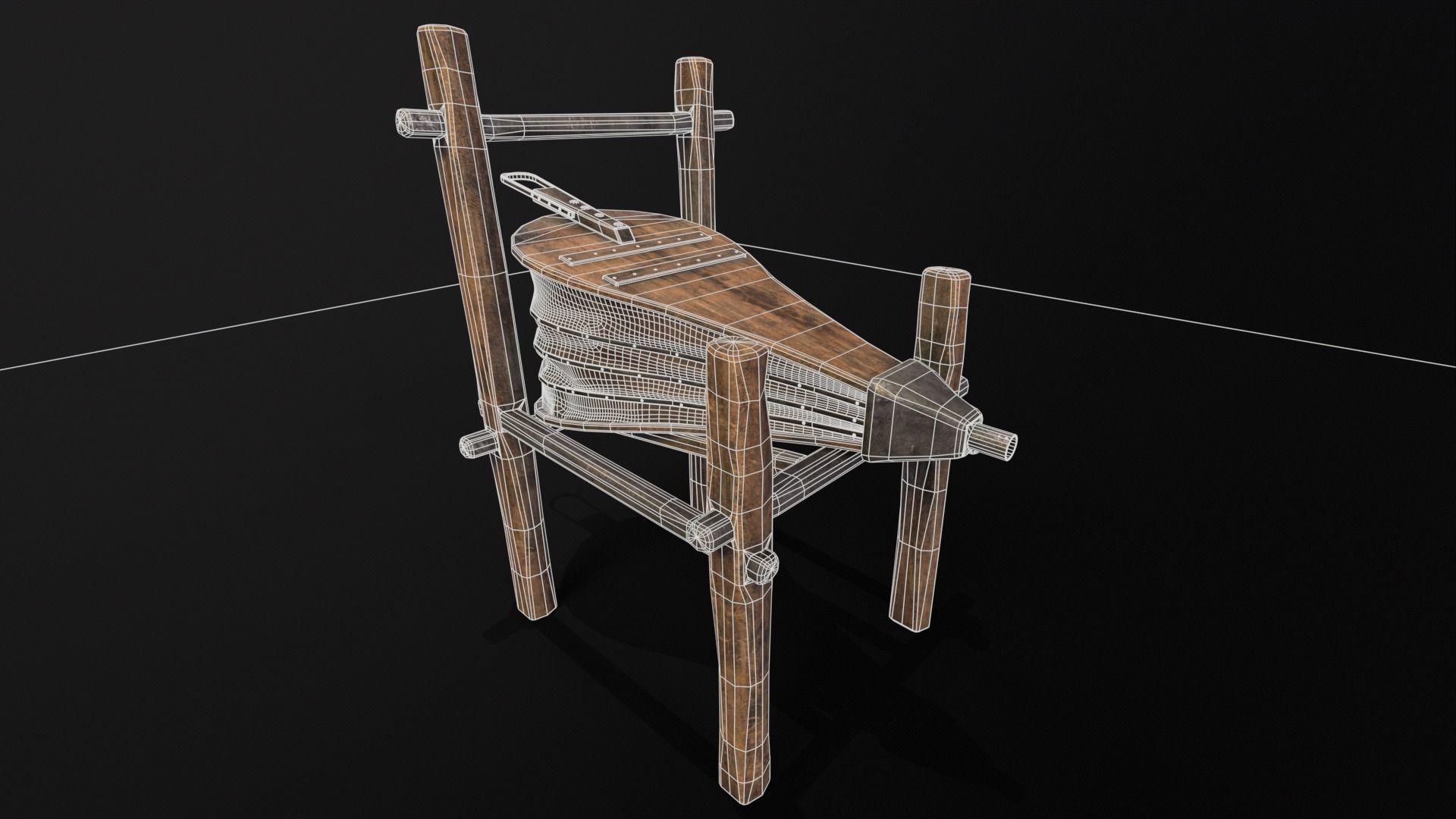 Medieval Bellow Low-poly 3D model_3