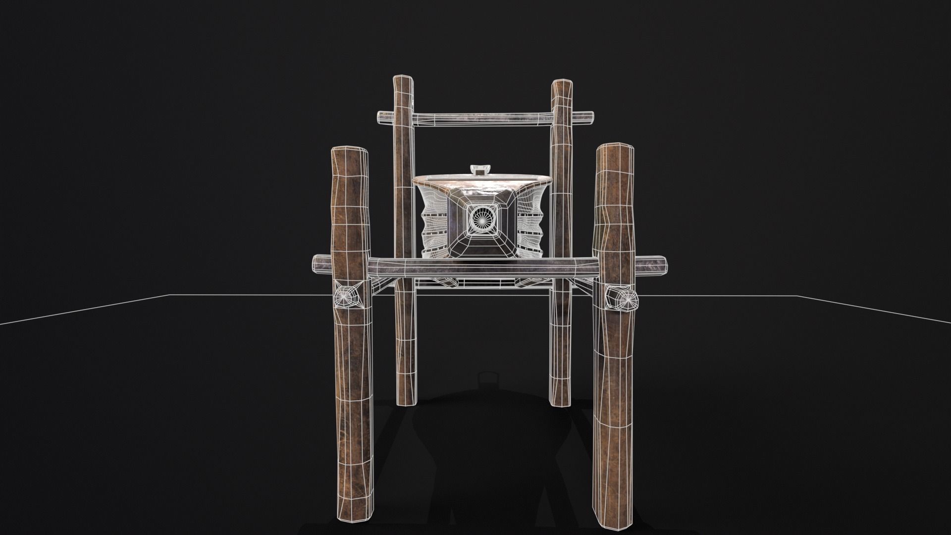 Medieval Bellow Low-poly 3D model_9