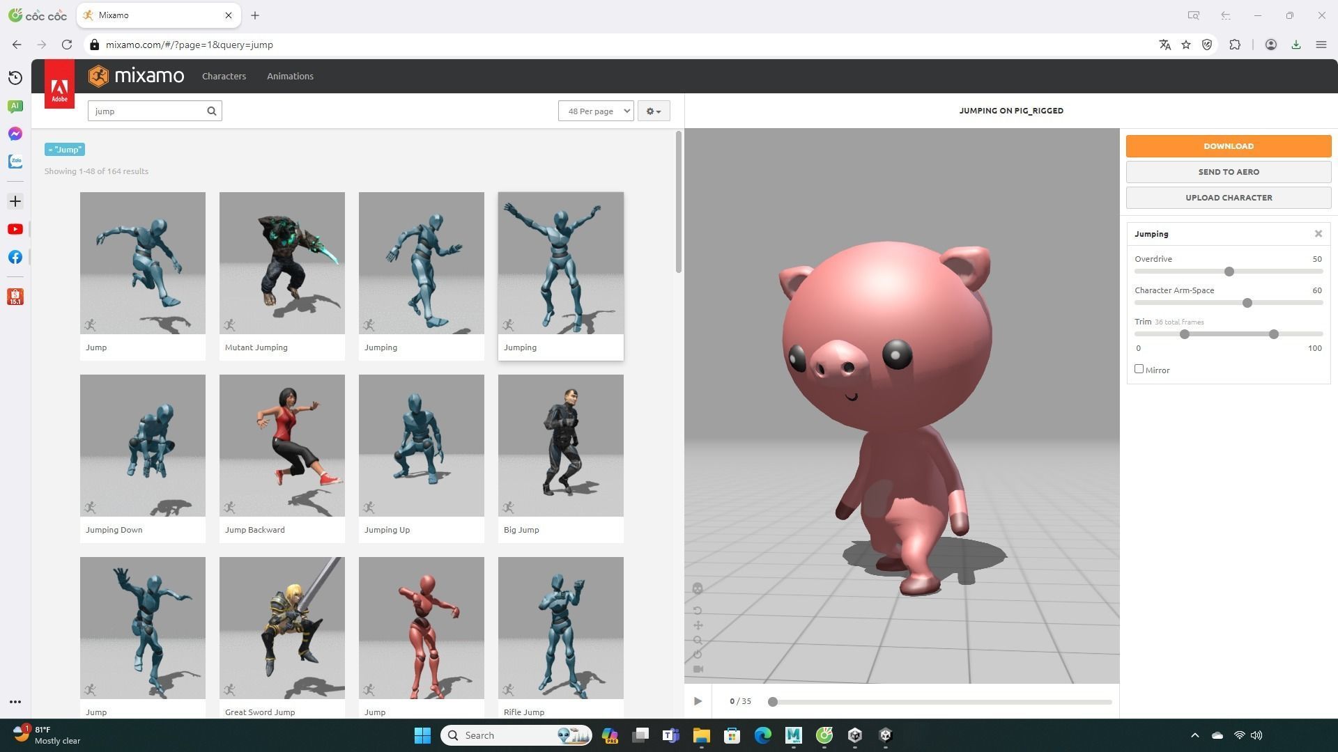 Stylized Pig Animated v001 Low-poly 3D model_6