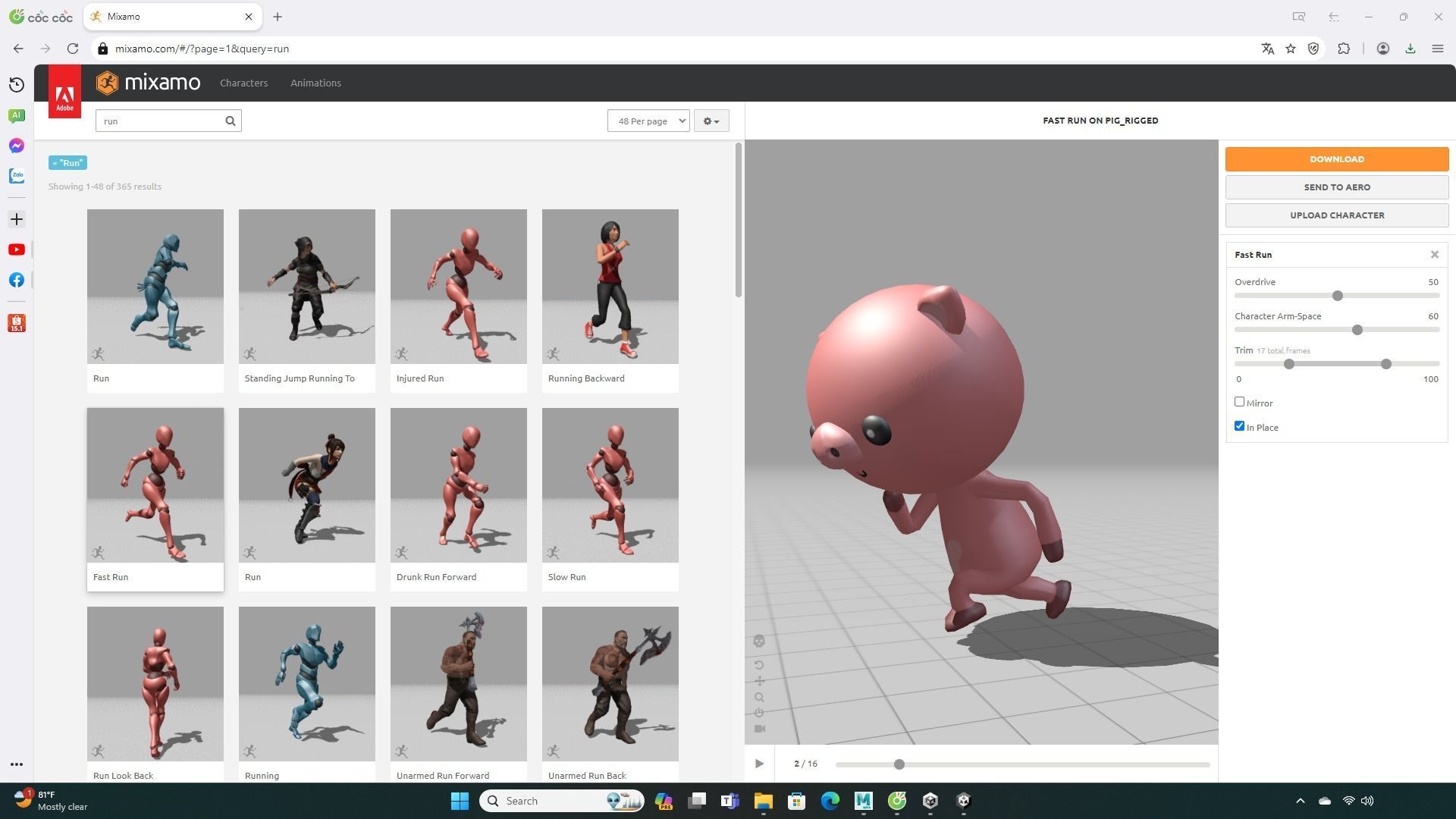Stylized Pig Animated v001 Low-poly 3D model_5