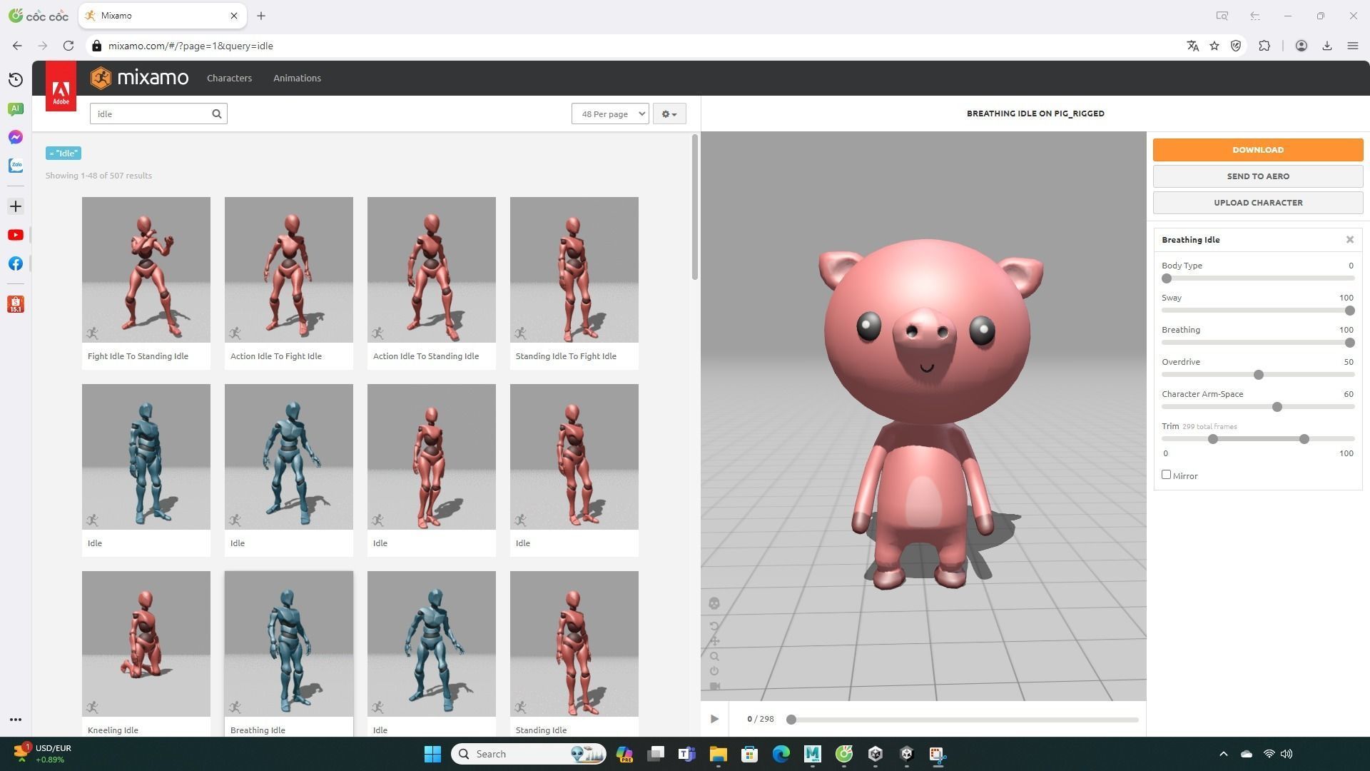 Stylized Pig Animated v001 Low-poly 3D model_2