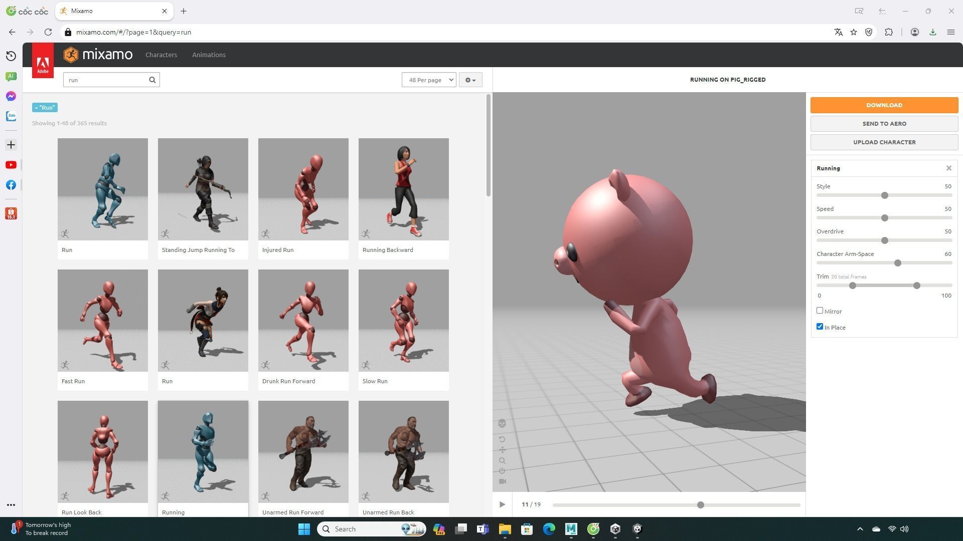 Stylized Pig Animated v001 Low-poly 3D model_4