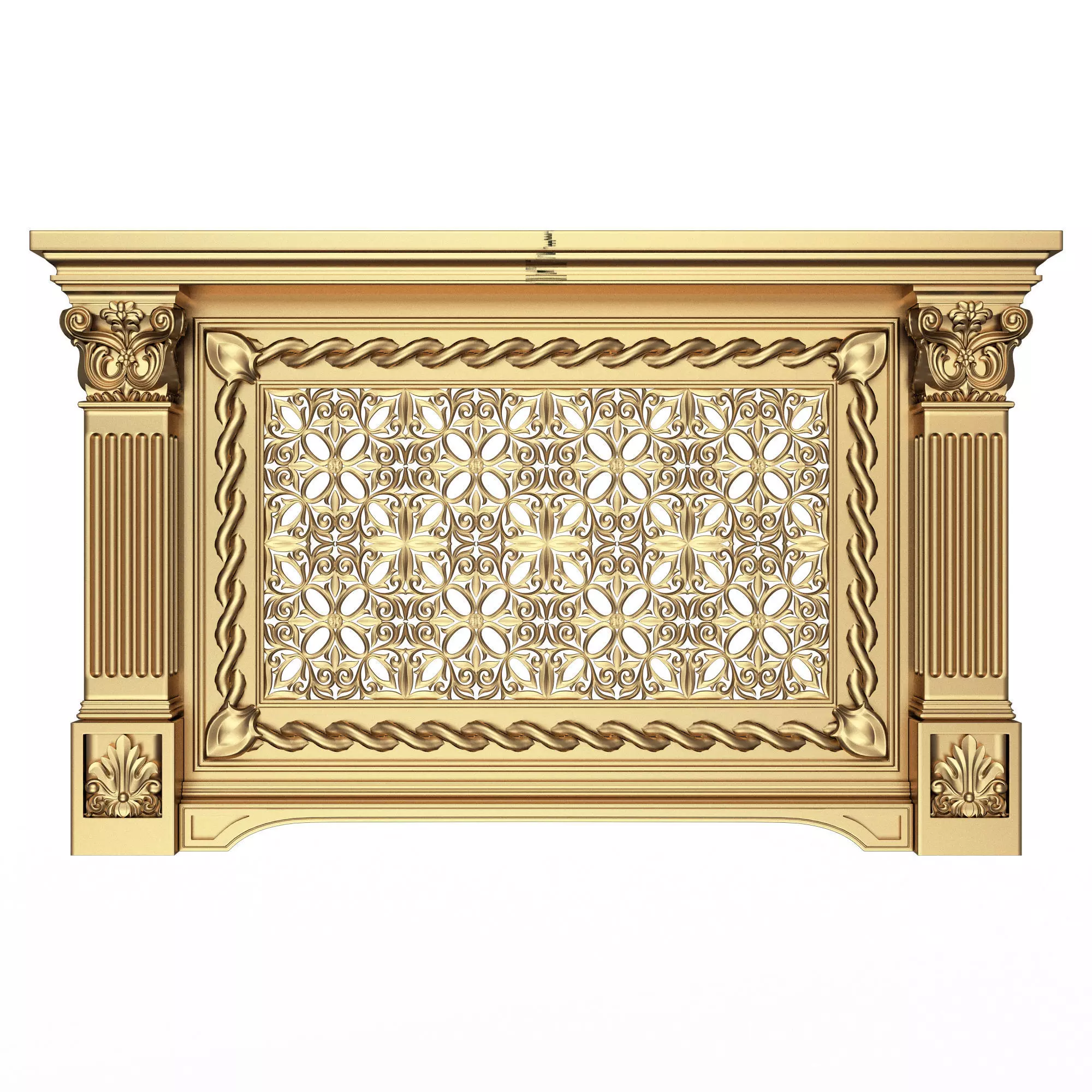 Radiator Cover Decorative Screening Grille Panel 011 Low-poly 3D model_0