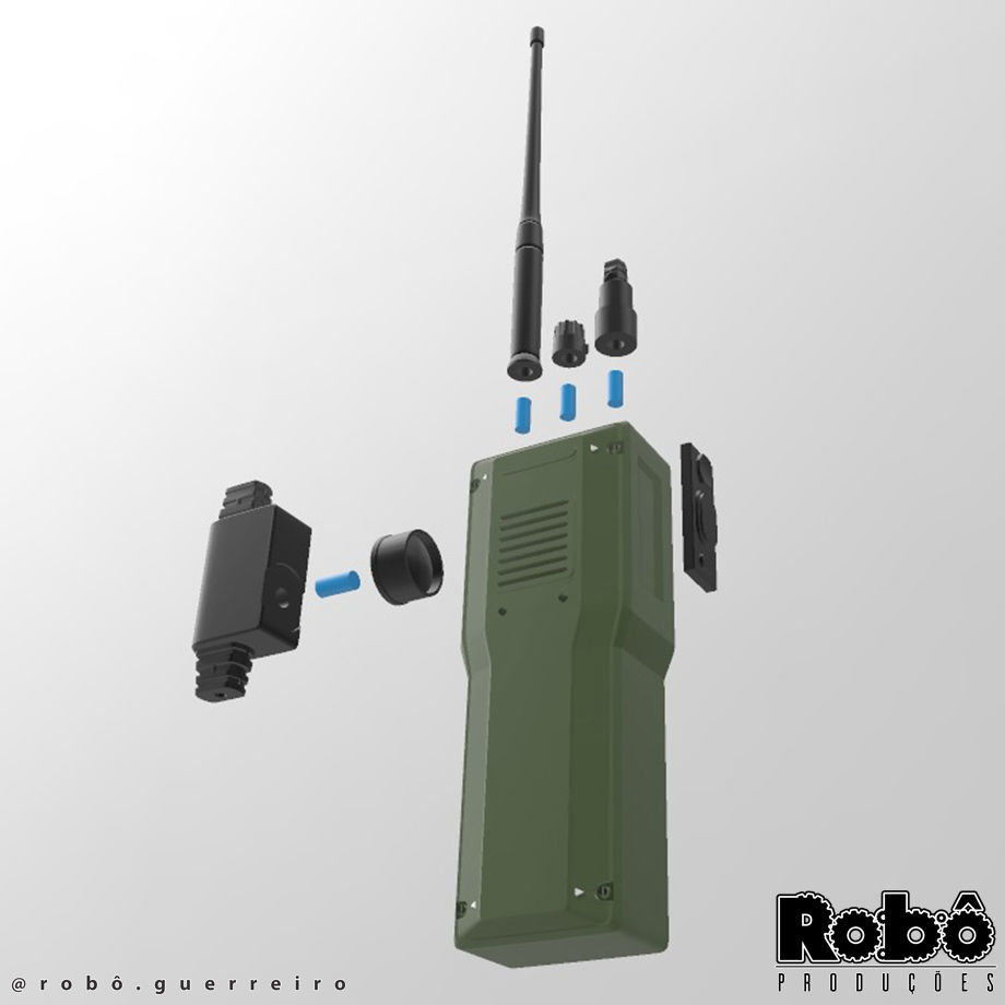 GHOST - DUMMY MILITARY TATICAL RADIO FOR COSPLAY COD MW WARZONE 3D print model_13