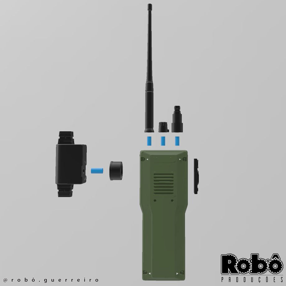 GHOST - DUMMY MILITARY TATICAL RADIO FOR COSPLAY COD MW WARZONE 3D print model_12