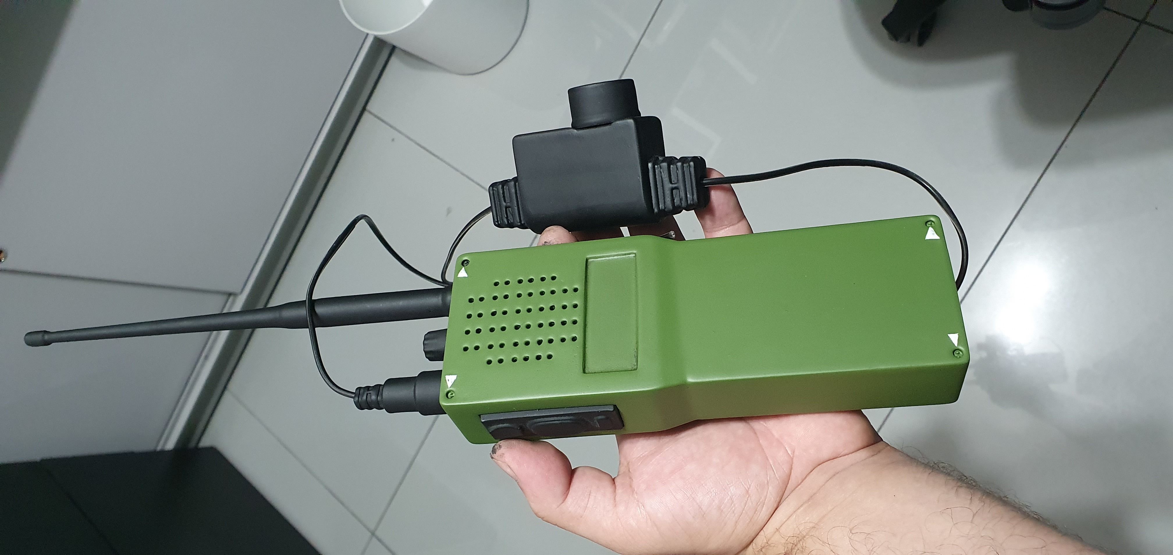 GHOST - DUMMY MILITARY TATICAL RADIO FOR COSPLAY COD MW WARZONE 3D print model_3