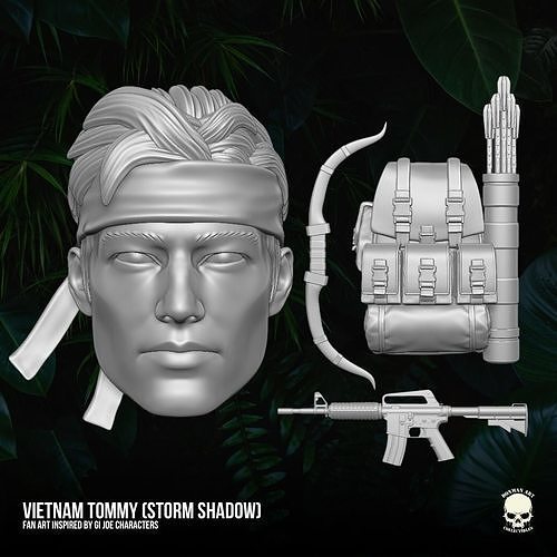 Vietnam Tommy Fan Art Kit 3D printable File For Action Figures 3D print model