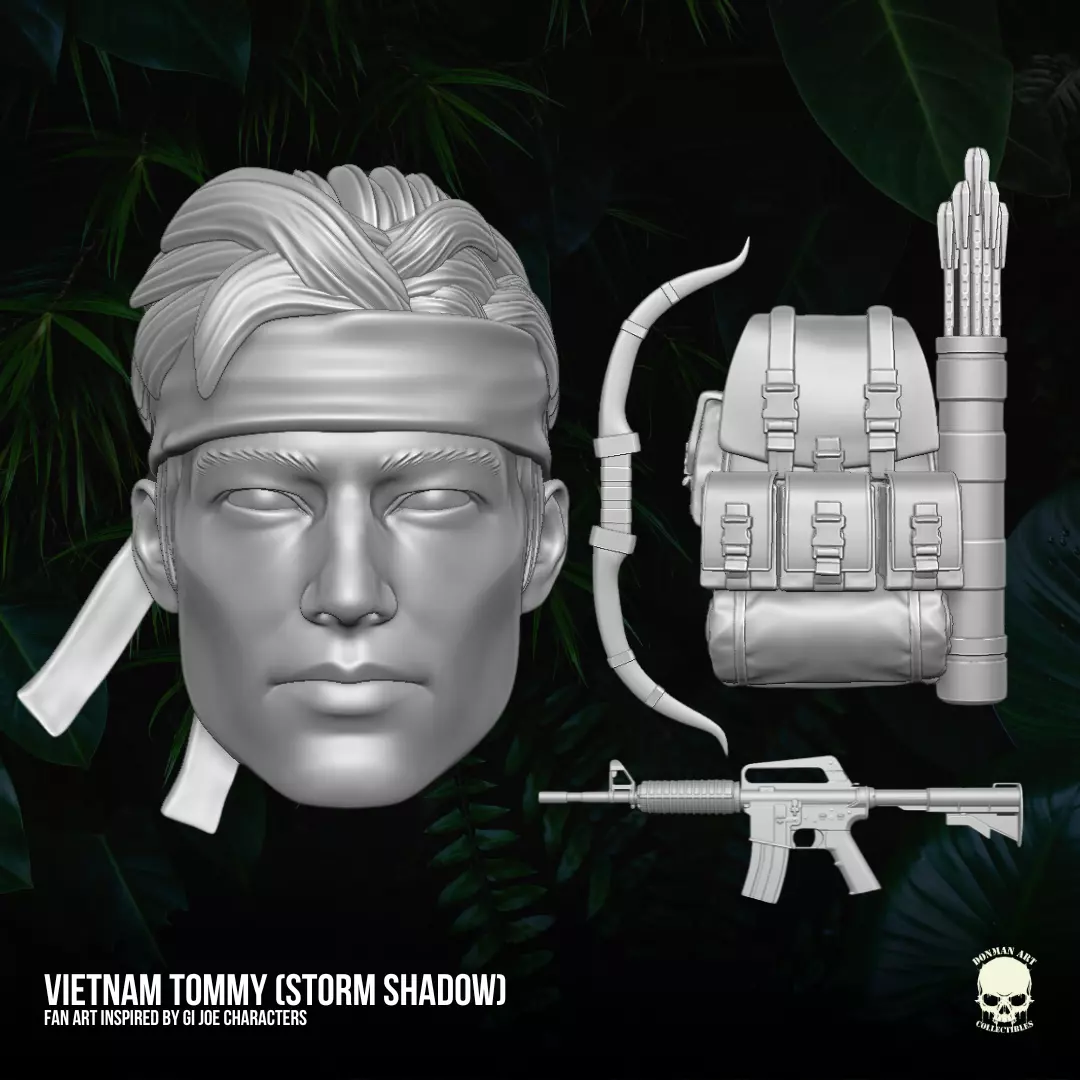 Vietnam Tommy Fan Art Kit 3D printable File For Action Figures 3D print model_0