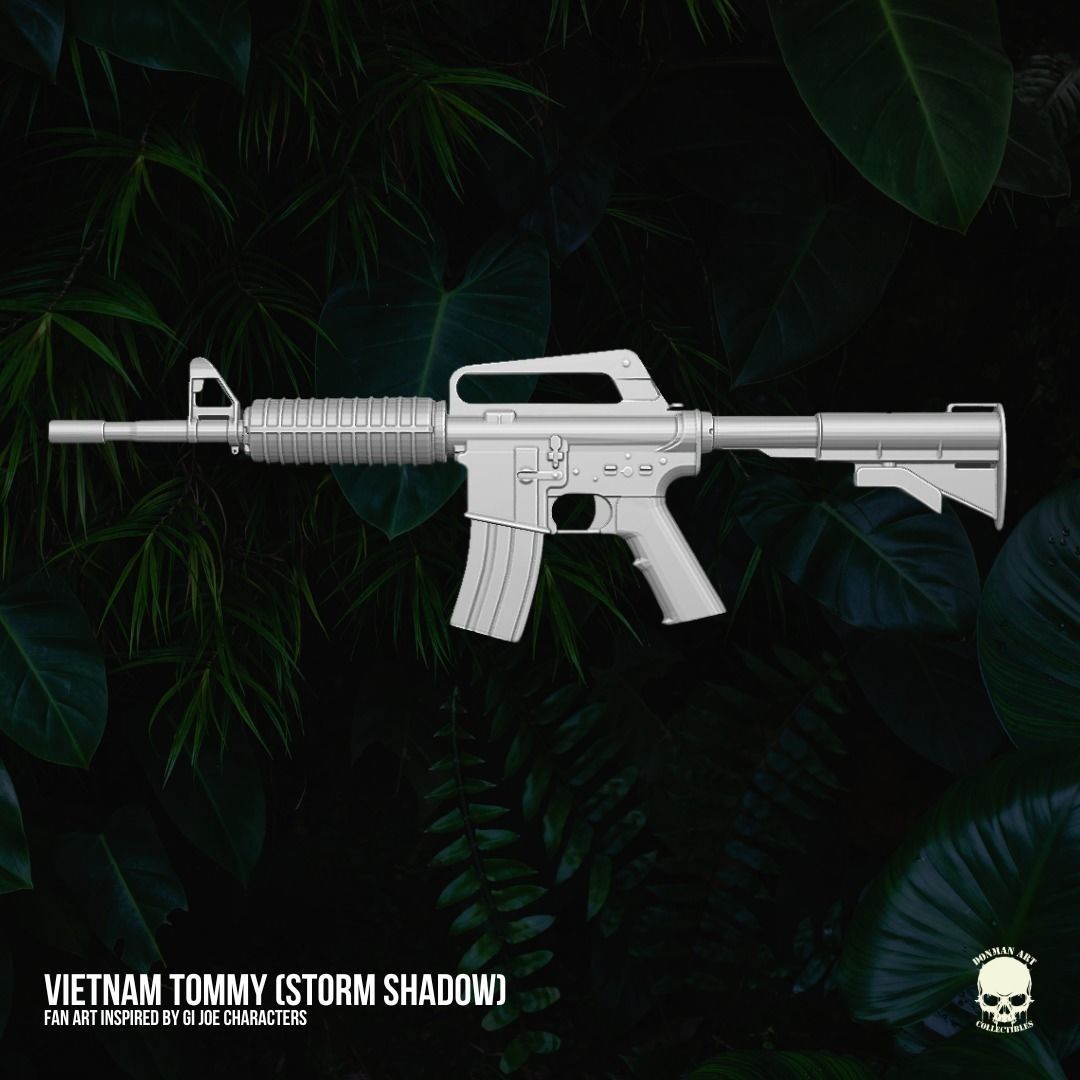 Vietnam Tommy Fan Art Kit 3D printable File For Action Figures 3D print model_12