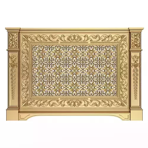 Radiator Cover Decorative Screening Grille Panel 013 Low-poly 3D model