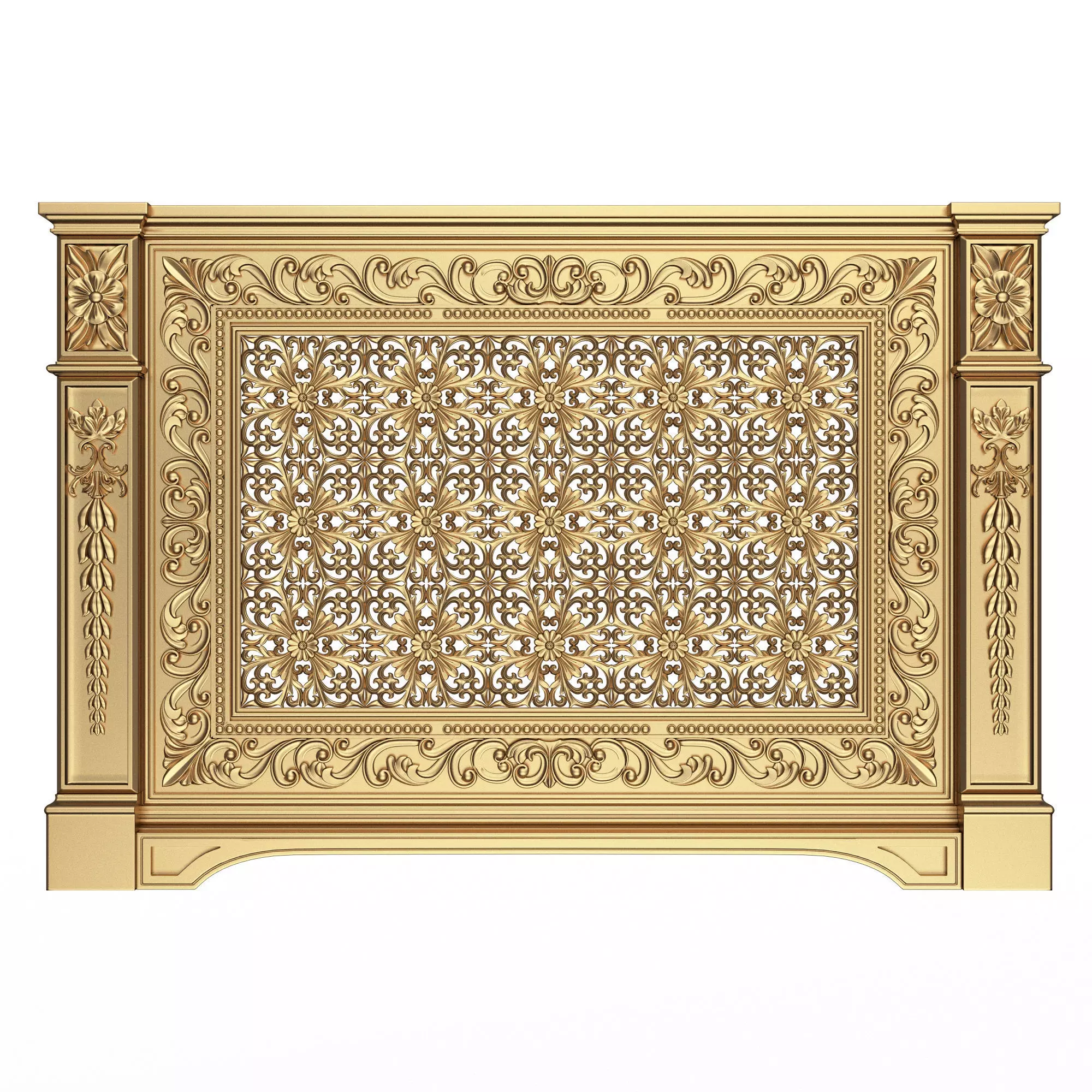 Radiator Cover Decorative Screening Grille Panel 013 Low-poly 3D model_0