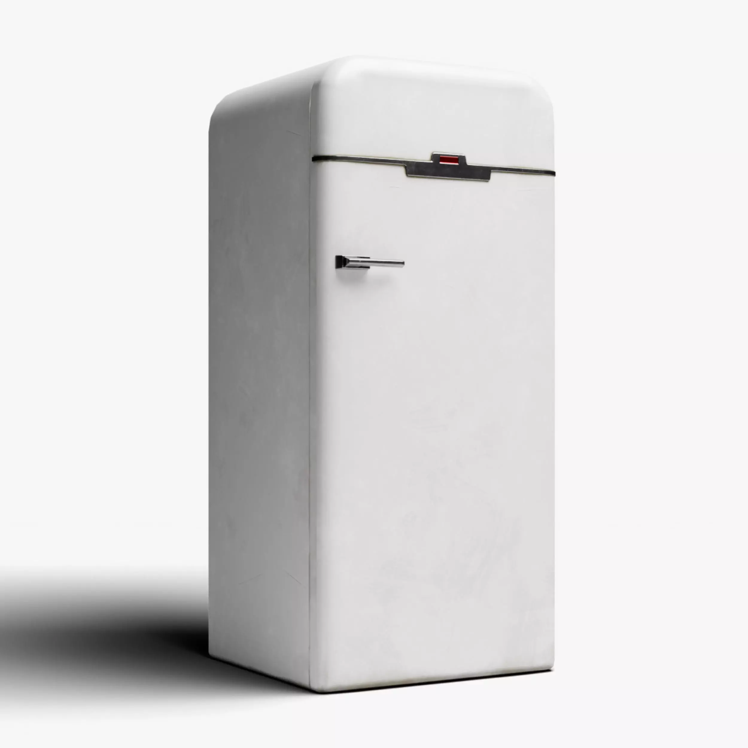 3D Vintage Fridge - Game Ready Low-poly 3D model_0