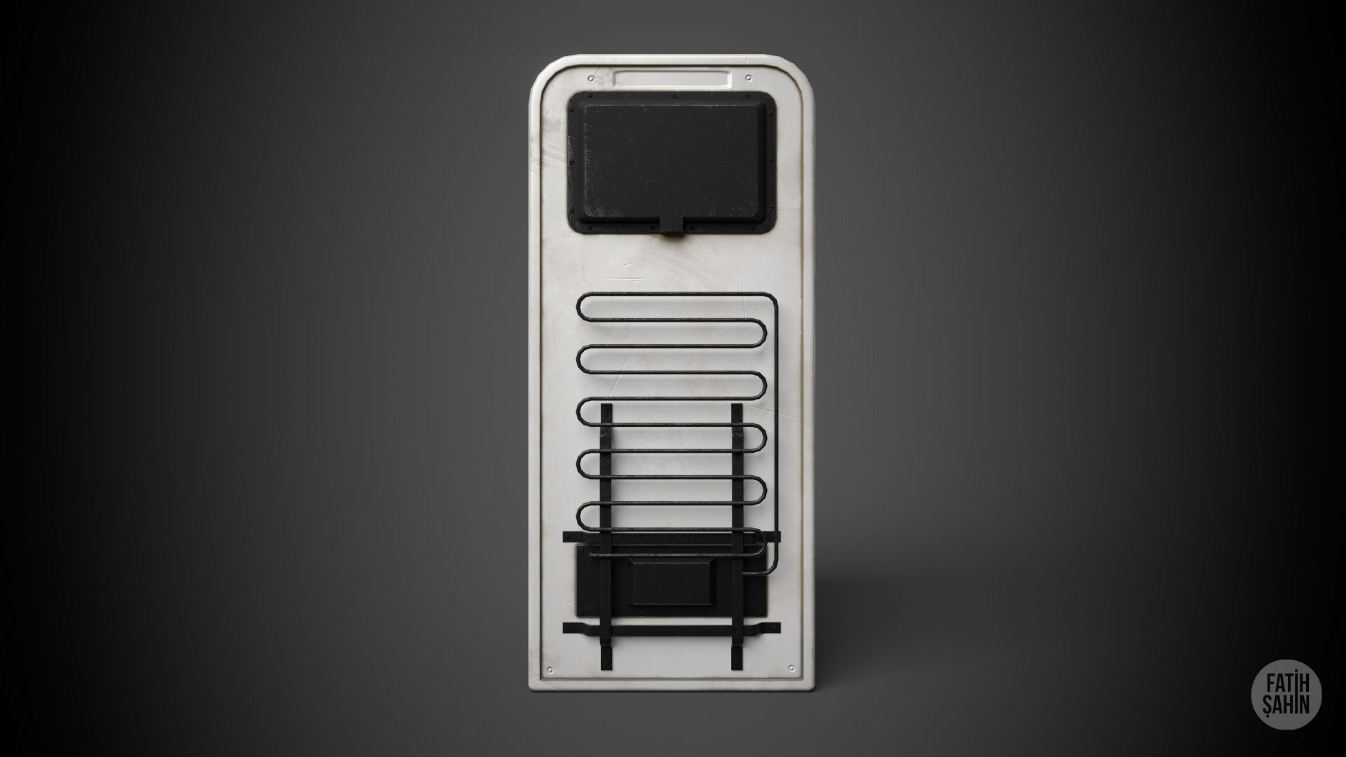 3D Vintage Fridge - Game Ready Low-poly 3D model_4