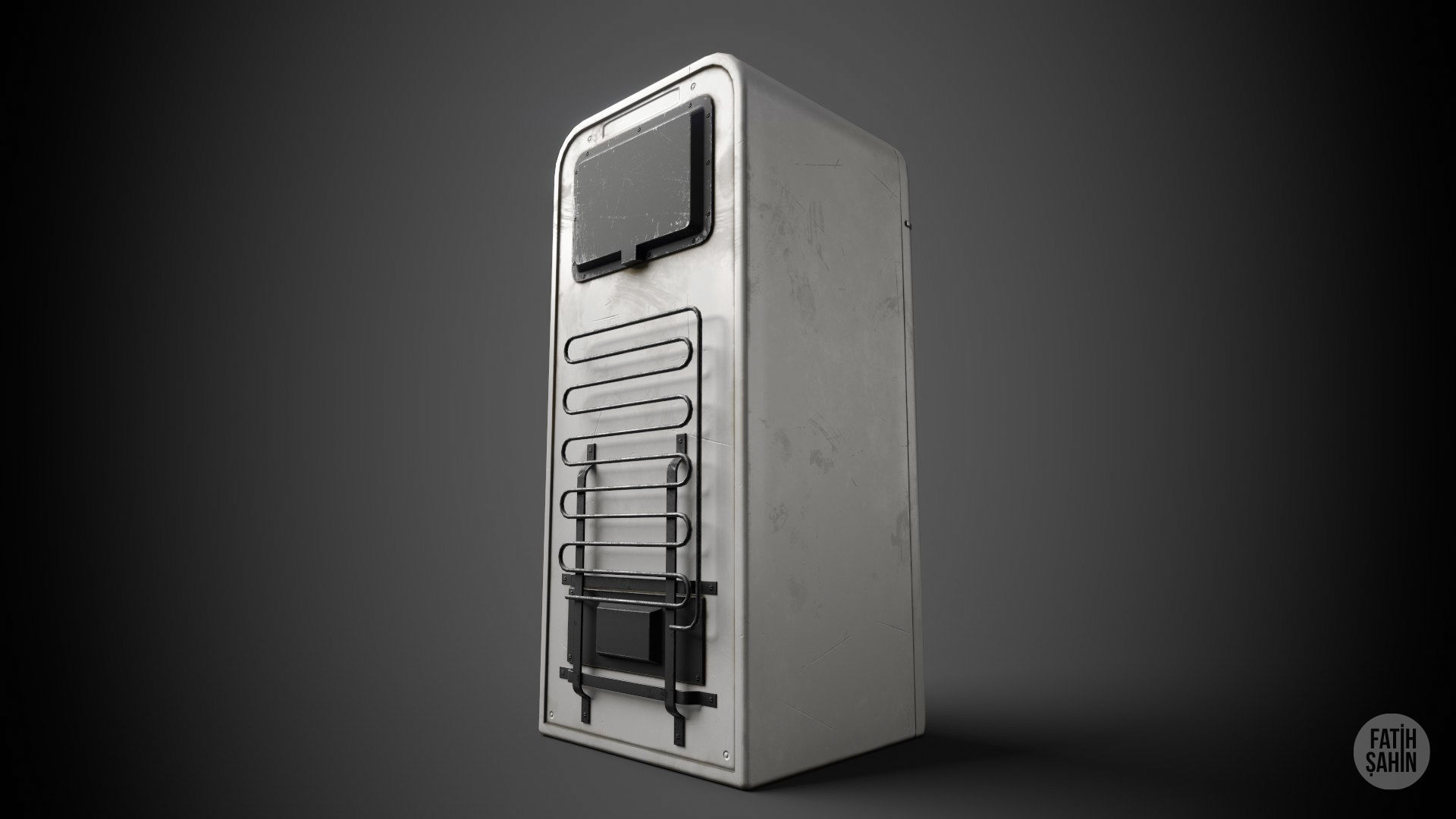 3D Vintage Fridge - Game Ready Low-poly 3D model_5