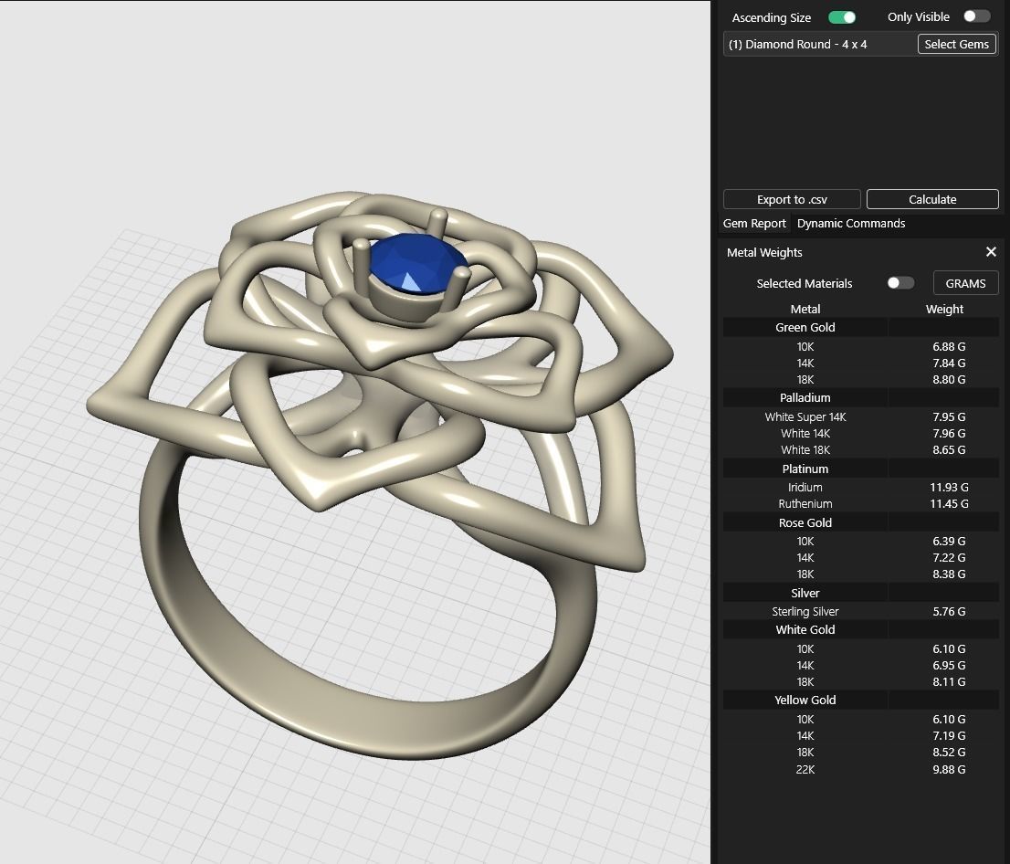 Cocktail Lily Ring 3D print model_8