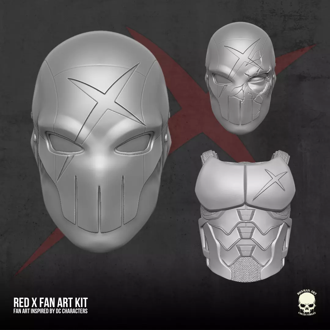 Red X fan art KIT 3D Printable Sculpt For Action Figures 3D print model_0