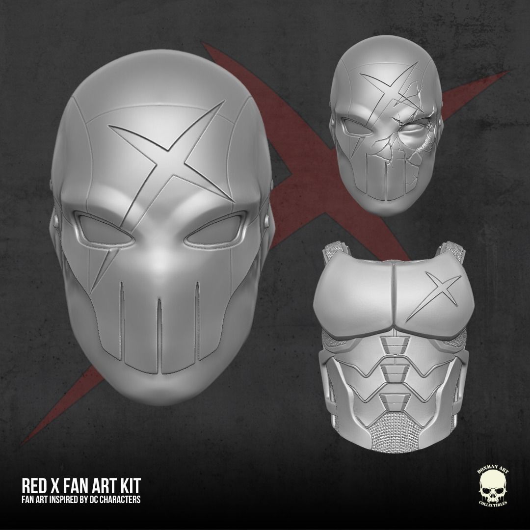Red X fan art KIT 3D Printable Sculpt For Action Figures 3D print model_23