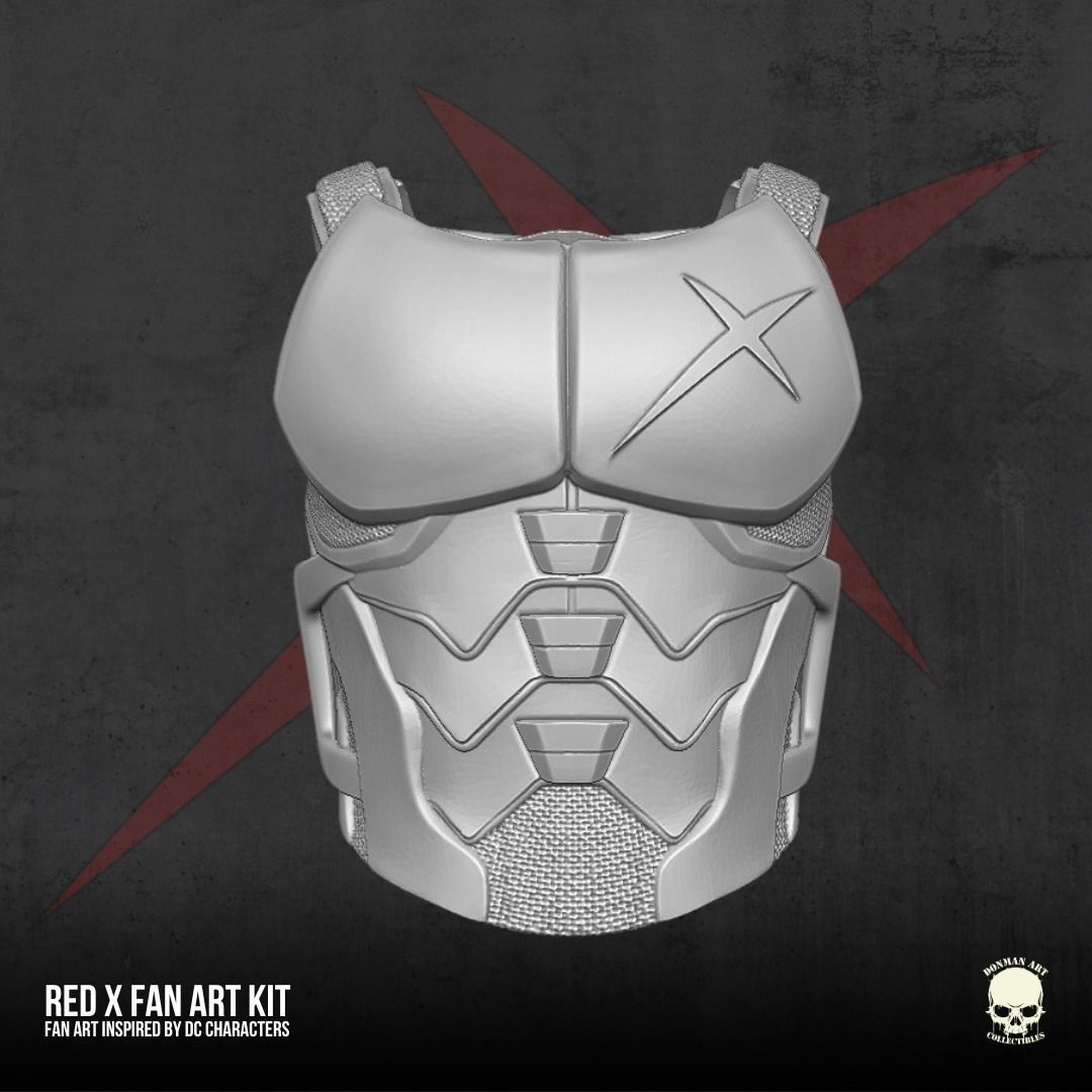 Red X fan art KIT 3D Printable Sculpt For Action Figures 3D print model_6