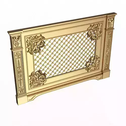 Radiator Cover Decorative Screening Grille Panel 014 Low-poly 3D model