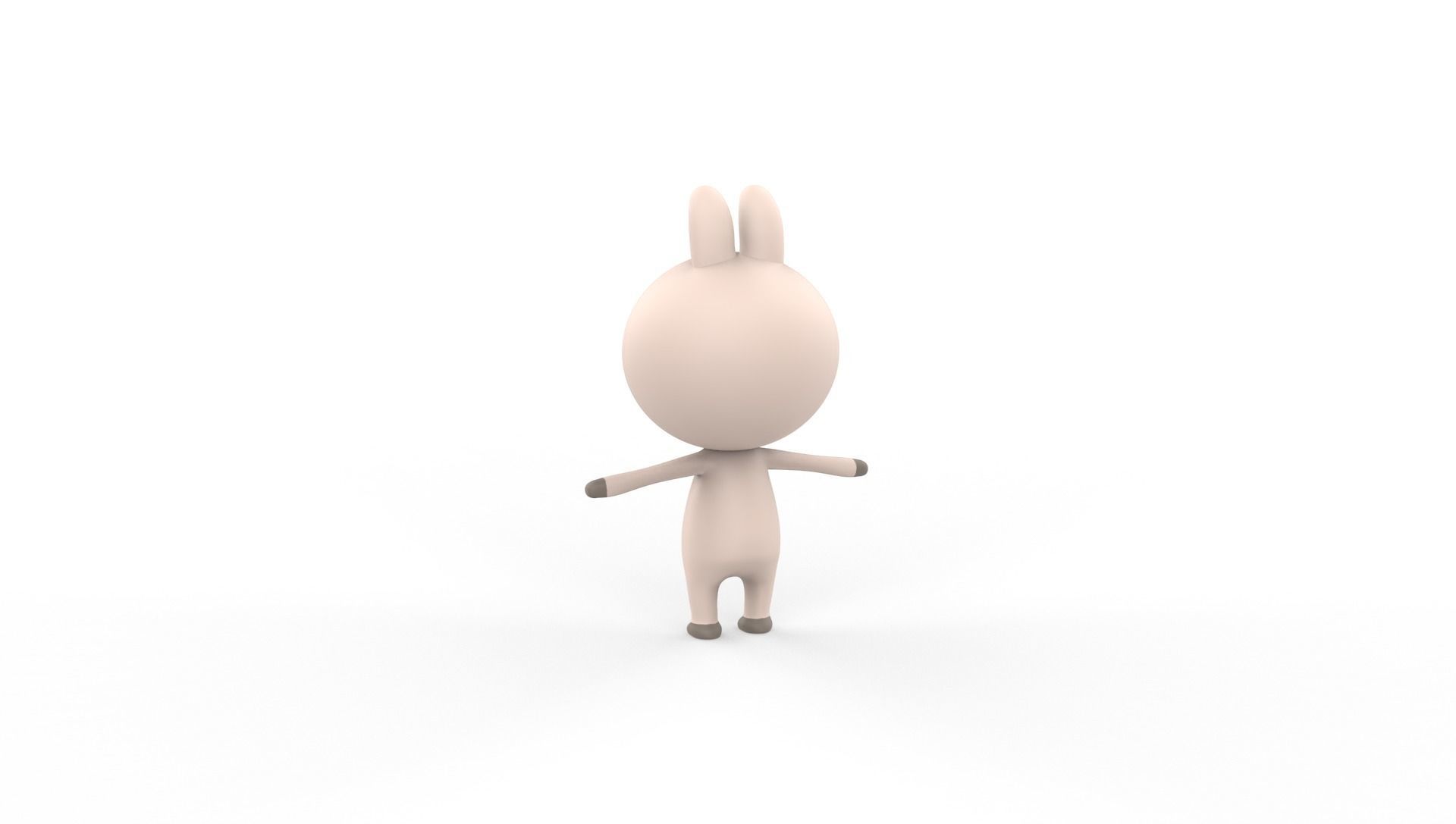 Stylized Rabbit Animated v001 Low-poly 3D model_14