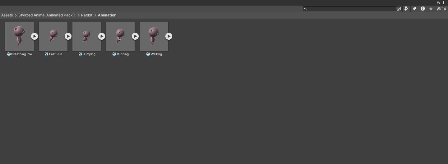 Stylized Rabbit Animated v001 Low-poly 3D model_5