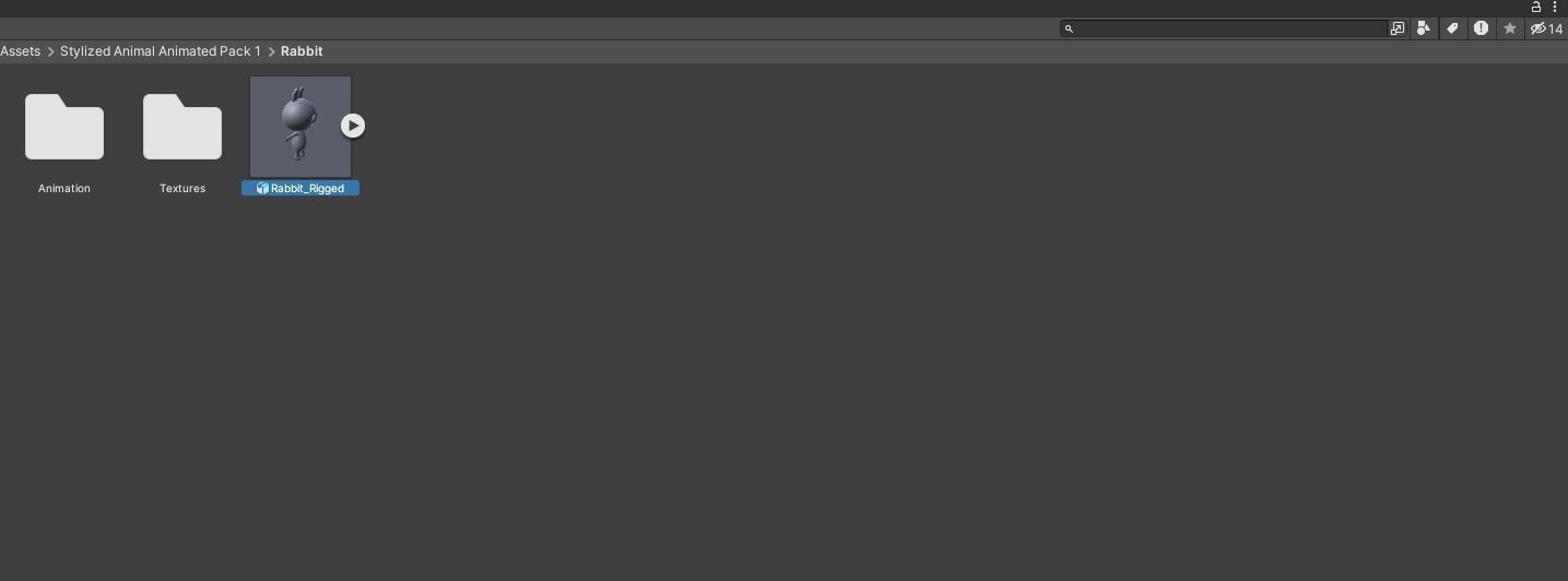 Stylized Rabbit Animated v001 Low-poly 3D model_4