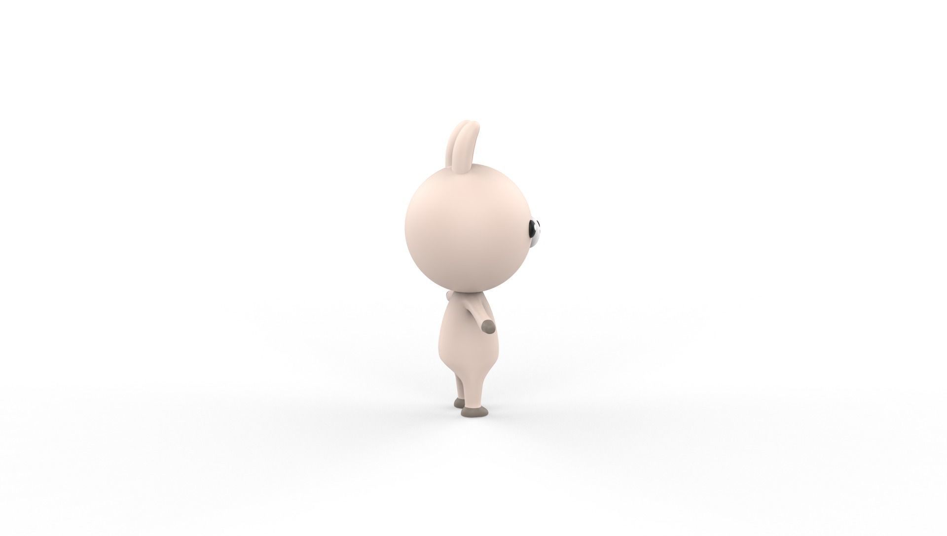 Stylized Rabbit Animated v001 Low-poly 3D model_18