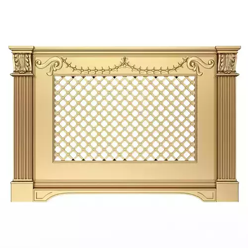 Radiator Cover Decorative Screening Grille Panel 015 Low-poly 3D model