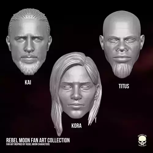 Rebel Moon Fan Art set 3D printable file for action figures 3D print model
