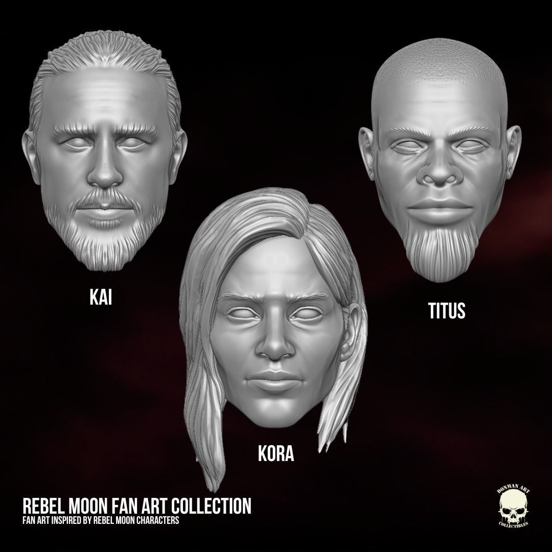 Rebel Moon Fan Art set 3D printable file for action figures 3D print model_6