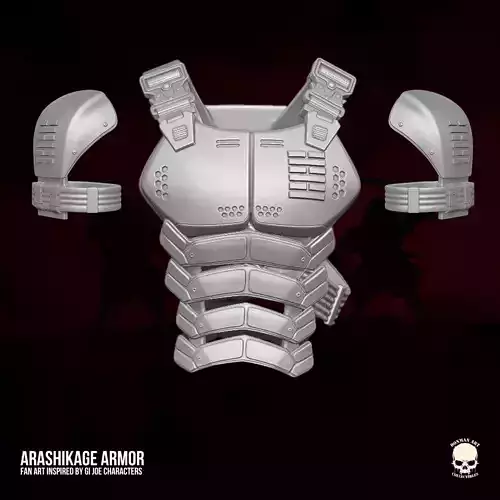 Arashikagi Armor Fan Art 3D printable File For Action Figures  3D print model